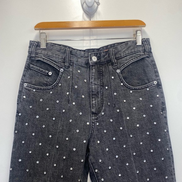 Anthropologie Pilcro Ultra High-Rise Beaded Black Jeans - Picture 4 of 10